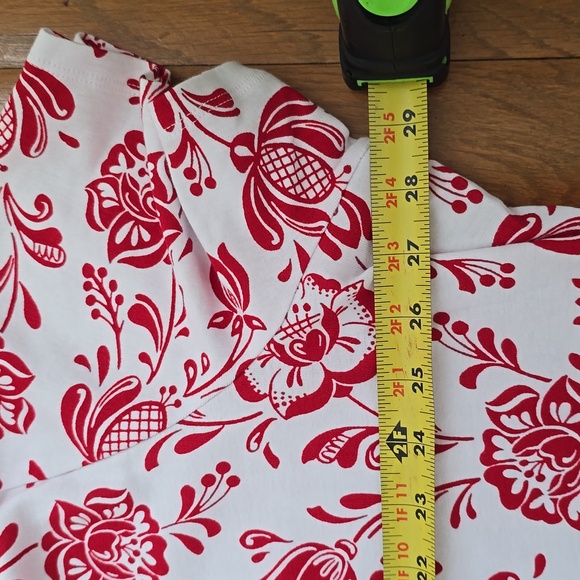 CROFT AND BARROW WOMEN'S PLUS SIZE SHORT SLEEVE RED & WHITE PULLOVER TOP SIZE 4X - Picture 7 of 11